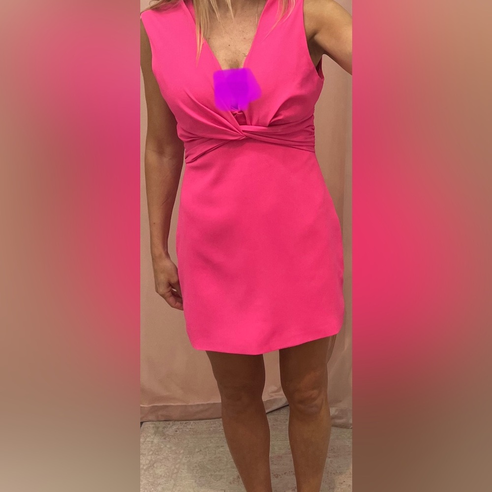 Day and Moon pink twist detail dress. New